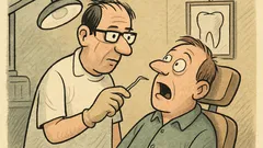 Vtip: U zubaře: Teď to bude bolet?