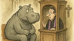 Vtip: Přijde hroch za farářem…