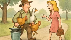 Vtip: Sedlák nese kovadlinu a husu