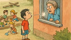 Vtip: Všechny děti si hrají v písku...