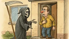 Vtip: Zazvoní smrtka na rodinný dům…