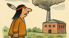 Vtip: Co říká indián na tovární kouř?