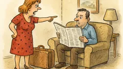 Vtip: Žena říká manželovi: „Ty jsi lenoch!“