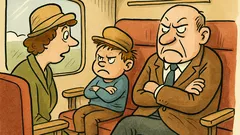 Vtip: Pán v kupé: „Paní, řekněte…“