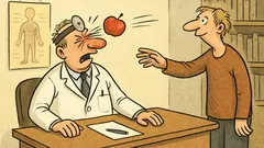 Vtip: Jedno jablko denně je na nervy