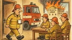 Vtip: Hasič přijde do zbrojnice na kávu