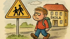 Vtip: Víte, proč je na tabuli před školou