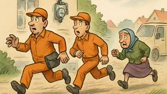 Vtip: Dva plynaři sprintují k autu