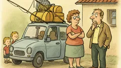 Vtip: Rodina se chystá na dovolenou…