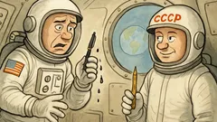 Vtip: Astronauti zjistí, že propiska teče…