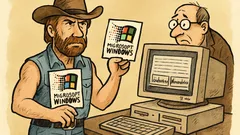 Vtip: Chuck Norris instaluje Windows, Microsoft prosí