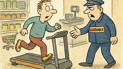 Vtip: Dnes jsem běhal pět minut na páse...