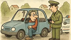 Vtip: Policejní auto: „Máte přezuto?“