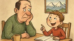 Vtip: Táta poslouchá syna o slohu