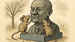 Vtip: Dvě malé myšky ohlodávají Svobodu