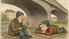 Vtip: Pod mostem leží dva bezdomovci…