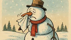 Vtip: Co dělá zima, když má rýmu?