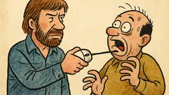 Vtip: Chuck Norris škrtí bezdrátovou myší...