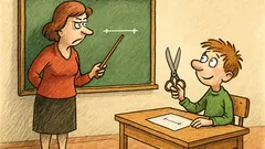 Vtip: Matikářka se ptá, umíte rozpůlit úsečku?