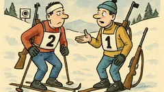 Vtip: Nechápu, jak může v biatlonu skončit druhý
