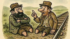 Vtip: Leží dva vandráci u kolejí…