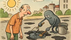 Vtip: Ještě chvíli a asfalt opraví díry