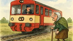 Vtip: Jede vlak ČD kolem babičky…