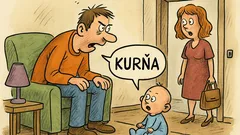 Vtip: Táta učí dítě říkat „táta“