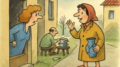 Vtip: Paní volá na sousedku: „Dobrý den…“