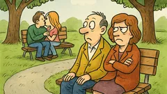 Vtip: Na lavičce sedí dva páry…