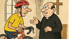 Vtip: Povídají si dva faráři o cyklistech