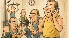 Vtip: V posilovně zazvoní mobil…