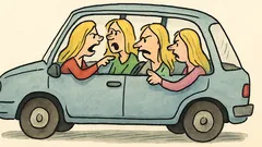 Vtip: O co se hádají blondýnky v autě