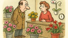 Vtip: Pan Kukla přijde do květinářství…