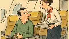 Vtip: Muž letí lowcostem, chcete večeři?