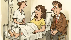 Vtip: Přejete si otce u porodu?