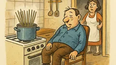 Vtip: Muž přijde z hospody a vaří špagety