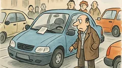 Vtip: Lístek za stěračem a ticho