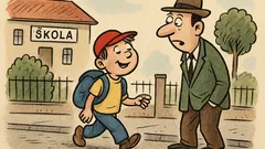 Vtip: Pepíček jde spokojeně ze školy…