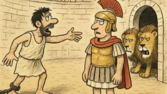 Vtip: Otrok křičí: „Bacha! Lvi!“ a Říman…