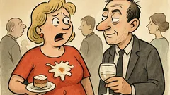 Vtip: Na večírku spadne zákusek